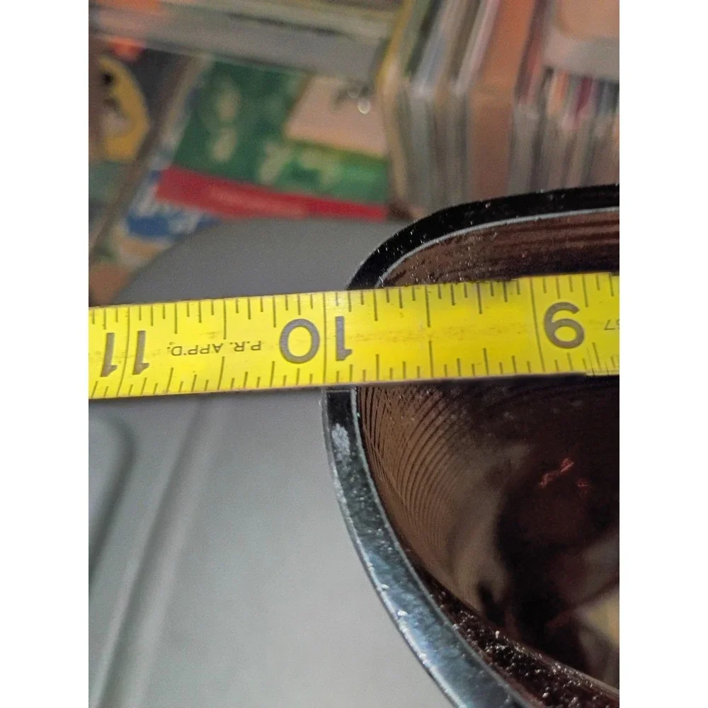 Large Ribbed Wavy Brown MCM Retro Vase 9.5